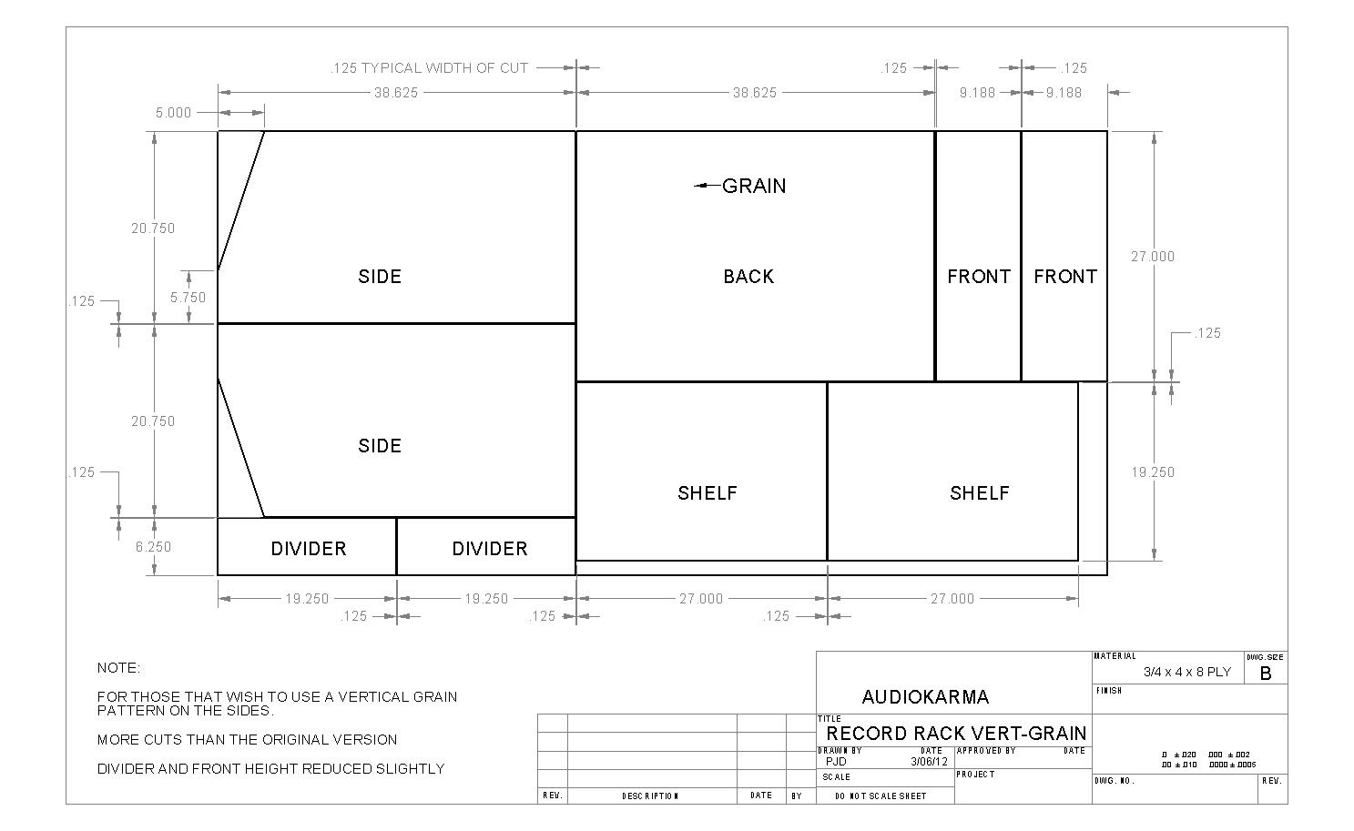 lp record shelf plans